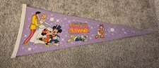 VINTAGE WALT DISNEY (GREAT ICE ODYSSEY) PENNANT MICKEY MINNIE CINDERELLA DONALD picture