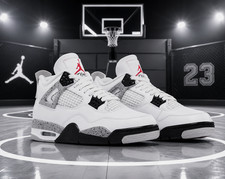 Jordan 4 retro white cement  FV5029-100 Men's Retro Mid Top Basketball Shoes picture