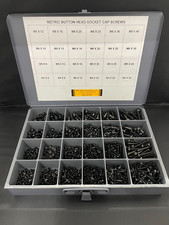 1370pcs ASSORTMENT - STAINLESS STEEL METRIC BUTTON  HEAD CAP SCREW  Bin Included picture