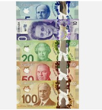 2013-2018 Canada Set 5 Pcs 5 10 20 50 100 P 106 108 109 110 113 NEW UNC Banknote picture