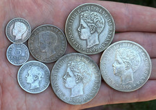 Puerto Rico 1895/1896/1897 UN Peso 5/10/20/40 SET picture