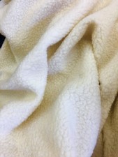Ivory Soft Cuddle Sherpa Fleece Lamb Wool Design Fabric Sold by The Yard picture