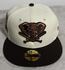 OAKLAND ATHLETICS MLB WALNUT RESERVE NEW ERA 59FIFTY FITTED 7 1/4 picture