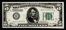 BETTER DALLAS District NUMERIC GOLD DEMAND 1928 $5 UNC Federal Reserve Note picture