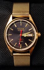 Vintage Citizen Automatic Japan Made BlackDial Day/ Date Men's Wrist  Good Watch picture