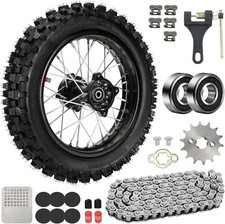 12'' Rear Wheel 80/100-12 3.00-12 Tire Rim Kit For 125cc 110cc SSR CRF110F PW80 picture