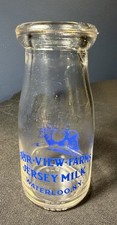 Vtg 1940s NY Milk Bottle Lot White Springs Geneva War Bonds Fair View Waterloo picture