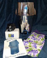 Vintage Vin Chilla Electric Wine Bottle Chiller Chrome Cooler Grape Bag Manual picture