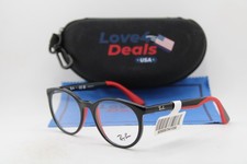NEW RAY-BAN JUNIOR RB 1628 3928 BLACK RED AUTHENTIC EYEGLASSES 48-17 picture