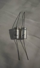 Vintage Pair NOS 250uF 6V Electrolytic Capacitors Axial lead picture