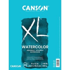 Canson XL 9x12 Watercolor Paper Pad Cold Press Textured 30 Sheets 140lb picture