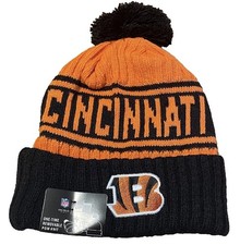 Cincinnati Bengals Logo Hat Beanie Cap NFL Football Black Orange New Era Men picture