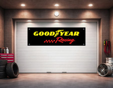 Goodyear Racing Wall Banner 2x6ft Garage Decors Polyester Graphic picture