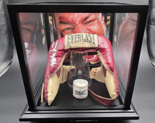 🥊 MIKE TYSON Signed Vintage 1970 Everlast Head Gear DISPLAY CASE Autograph PSA  picture
