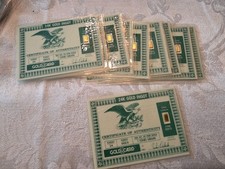 Vintage 1981 (1) GRAIN .999 Fine 24k Solid Gold Bar Ingot Bullion with COA Card picture