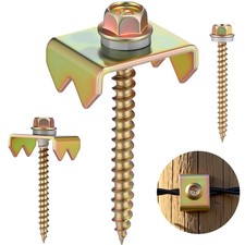 75Pcs Fence Staples Fasteners for Wire Fencing Reusable Fence Nails Post Screws picture