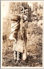 c1930s Native Americana Photo RPPC Postcard 