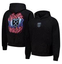 West Ham United Futbol Soccer Hoodie Unisex XL Black Large England Logo NWT picture