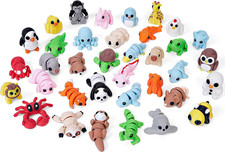 36PCS Mini 3D Printed Animal Figurines Set, Mini Animals Articulated Flexible Fi picture