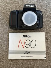 Nikon N90 AF 35mm SLR Film Camera Body Black w/ Instruction Manual picture
