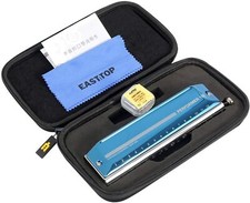 East top Upgrade Chromatic Harmonica Key of C 16 Hole 64 Tone Professional New picture