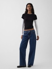 Gap x Hailey Bieber 1996 Low Rise Loose Jeans 27/4R Medium Indigo NWT SOLD OUT picture