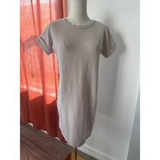 Club Monaco Beige Bodycon Dress Quiet Luxury Preppy Old Money Country Club picture
