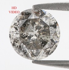 2.35 CT Natural Loose Round Cut Diamond 8.25 MM Salt And Pepper Diamond KDL3324 picture