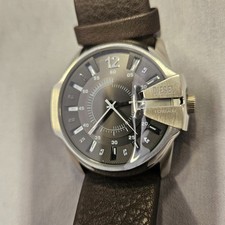 Diesel - Men's Watch Master Chief Leather Strap,Dark Brown, 45x51mm picture