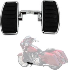  2PCS Motorcycle Footboards, Adjustable Motorcycle Floorboards Stripe Pattern picture
