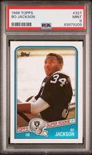 Graded 1988 Topps Super Rookie Bo Jackson #327 Rookie RC Card PSA 9 picture