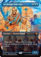 MTG SPG M Archmage Emeritus (Borderless) #150 NM picture