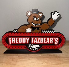 Five Nights at Freddy Fazbears Pizza Place 3D Sign Logo Shelf Fan Art Wall Gift picture