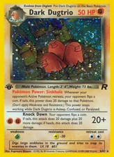 Dark Dugtrio - 6/82 - Pokemon Team Rocket 1st Edition Holo Rare Card WOTC NM picture