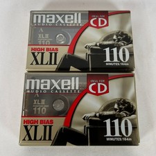 2 Pack Maxell XLII 110 High Bias Type II Audio Cassette Tapes Sealed New picture