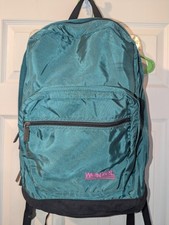 Wenzel Backpack 3 compartment Green Nylon Hiking Camping School Travel Bag picture