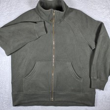 Lululemon Scuba Oversized Full Zip Fleece Women XL/XXL Green Stretch LW3IVPS L/S picture