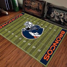 Denver Broncos Football Field Runner Mat Carpet - 63