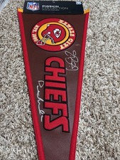 Patrick Mahomes Signed Football Pennant- AUTOGRAPHED CHEIFS With Eric Berry picture