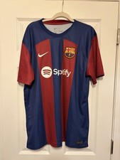 NIKE Men’s FC BARCELONA 2023/2024 Jersey Home Authentic Size LARGE picture