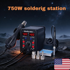 Silverflo 750W 2in1 Soldering Rework Station Kit Hot Air Gun  station picture