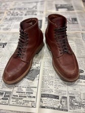 Vintage Alden 405 Indy Leather Original Jones Boot Calfskin 11.5 Canvas Lined picture