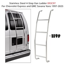 Stainless Steel 4-Step Van Ladder 093C97 for Chevy Express GMC Savana 97-2025 picture