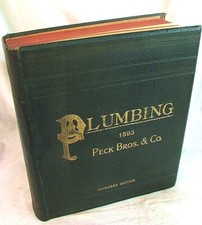 ANTIQUE CATALOG PECK BROS. 1893 PLUMBERS EDITION HARD COVER  picture
