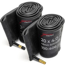 Fincci 20x4.0 Fat Tire Tube – 48mm Schrader Valve, Pack of 2 – Durable Butyl ... picture