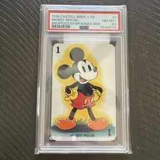 PSA 8.5 Castell Bros. Mickey Mouse Shuffled Symphonies Card Red Walt Disney 1938 picture