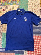 Vintage Diadora Italy National soccer team 1994 World Cup collared soccer jersey picture