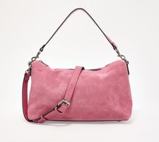 Patricia Nash Maura Crossbody in Leather or Suede PetalPinkSuede New picture