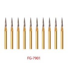 Dental Tungsten Carbide Gold Burs FG7901 Trimming / Finishing / Polishing Flame picture