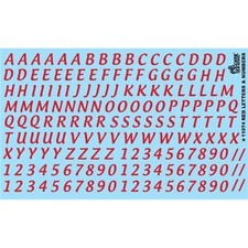 Gofer Racing Models Decals GOF11074 0.62 in. Letter & Number - Red picture